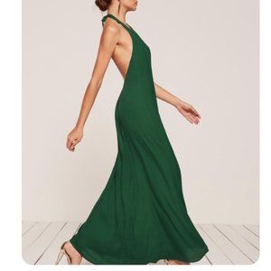 Reformation Halter Dress in Prune